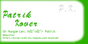 patrik kover business card